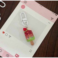 Red Ice Cream Keychain